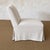 Slip Covered in Linen Chair- Kosa For Sale - Image 4 of 7