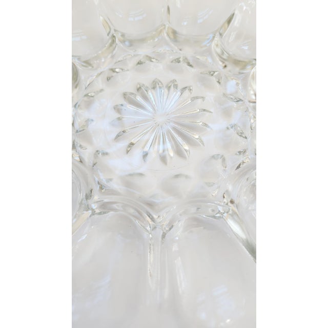 Anchor Hocking Vintage Glass Deviled Egg Serving Platter For Sale - Image 4 of 10