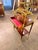 Red Vintage Marquetry Louis XVI Rolling Serving Cart & Tray For Sale - Image 8 of 10