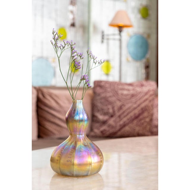 Blue Louis C Glass Vase by Louis Comfort Tiffany, 1894 For Sale - Image 8 of 9