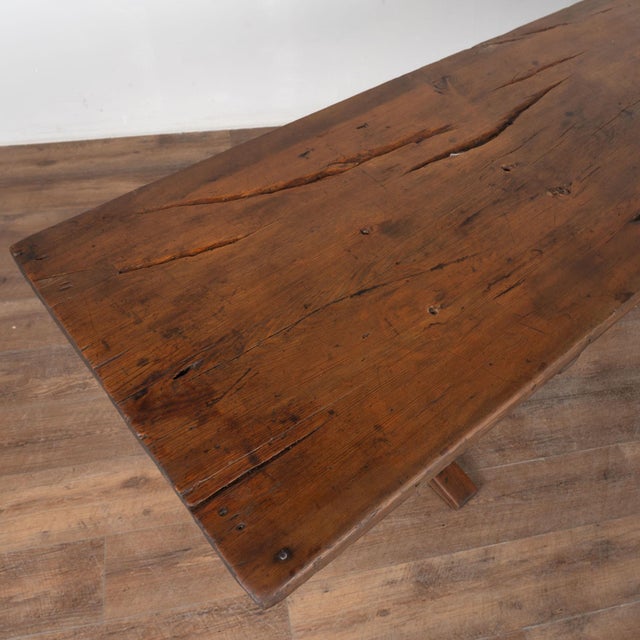 Early 19th Century Swedish Dark Pine Console Table For Sale - Image 4 of 14