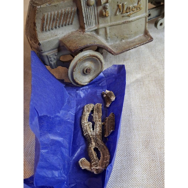 Antique Arcade Cast Iron Mack Ac Dump Truck Large 11.5" Original Paint 1925 For Sale - Image 17 of 18