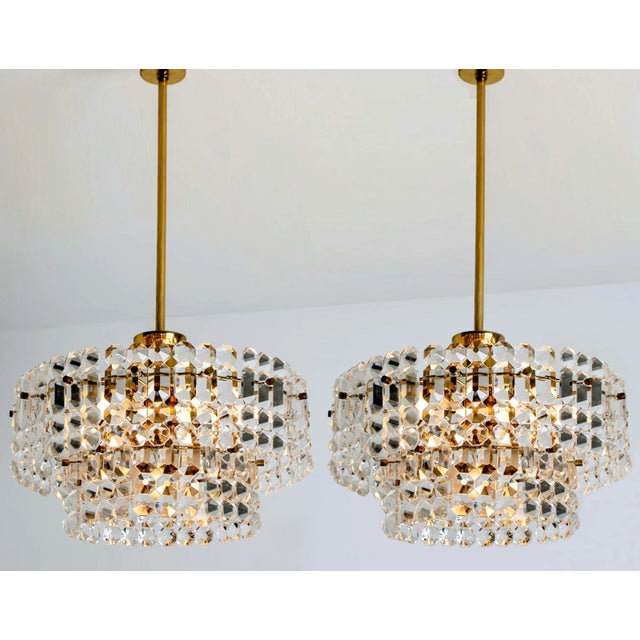 Gilt Brass, Metal and Crystal Glass Sconce from Kinkeldey, 1970s For Sale - Image 11 of 15