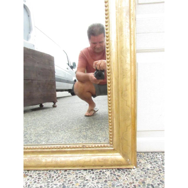 Goldenrod Antique Louis Philippe Giltwood Mirror For Sale - Image 8 of 18