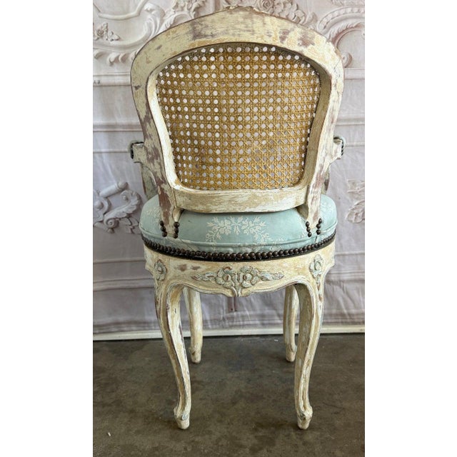 French Louis XV Fauteuil Vanity Chair, Beechwood, Circa 1880-1900 For Sale - Image 15 of 16