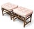 Mid-Century Modern Pair of Mid-Century Hollywood Regency Faux Bamboo Benches With Tufted Cushions For Sale - Image 3 of 10