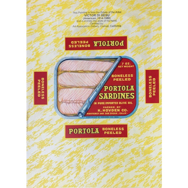 1950s Young Woman Seated' by Victor DI Gesu, Louvre, Paris, California Post-Impressionist, San Francisco Art Association, Los Angeles County Museum of Arts For Sale - Image 5 of 7
