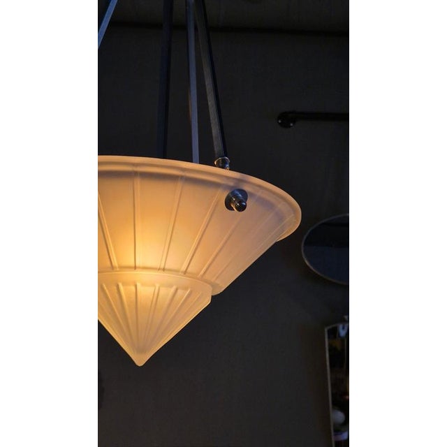 2000 - 2009 Late 20th Century French Art Deco Style Pendant Light by Vianne For Sale - Image 5 of 12