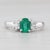 Gemstone Information: - Natural Emerald - Carats - 0.80ct Cut - Oval Color - Green Treatment - Oiling - Natural Diamonds -...