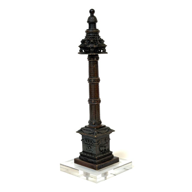 Ferdinand Barbedienne French Grand Tour Bronze Paschal Column, circa 1870 For Sale - Image 17 of 18