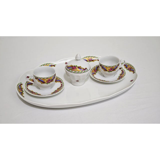 Porcelain Coffee Service from Limoges, France, 1960s, Set of 6 For Sale - Image 11 of 11