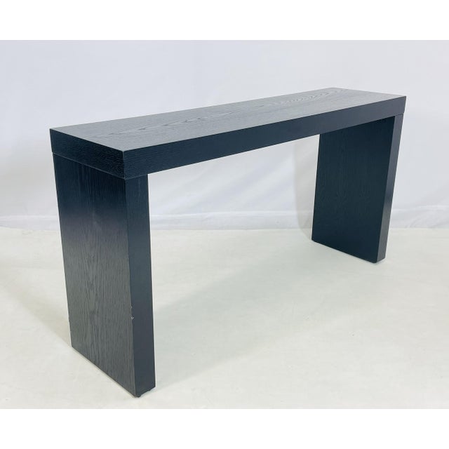 Black Modern Cerused Black Oak Console Table in the Style of B&b Italia For Sale - Image 8 of 16
