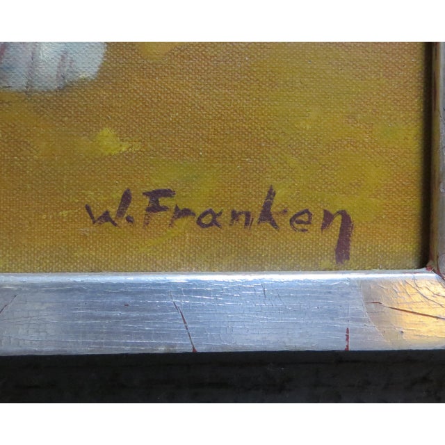 1950s Willi Franken Oil on Canvas Five Kittens For Sale In Madison - Image 6 of 9