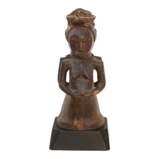 Early 20th Century Janus Two Faced Carved Figure For Sale