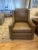 Modern Leather Wingback Swivel Chair For Sale - Image 3 of 8