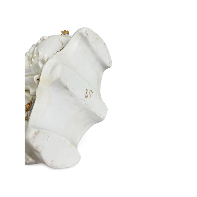 Art Nouveau French Porcelain Biscuit Trinket Tray, 1890s For Sale - Image 11 of 12