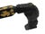 Alligator Carved Wood Gold Leaf Amber Inlaid Black Lacquer Walking Stick Cane For Sale - Image 10 of 18