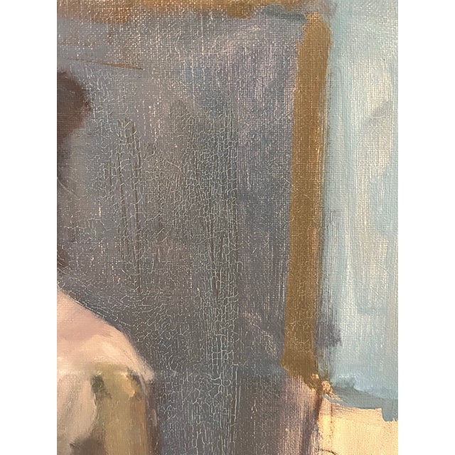 Textile Vintage Nude Life Study Oil Painting on Canvas For Sale - Image 7 of 9