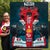 This artwork presents a striking overhead view of the iconic Ferrari F2004, rendered in vibrant red acrylics that capture...