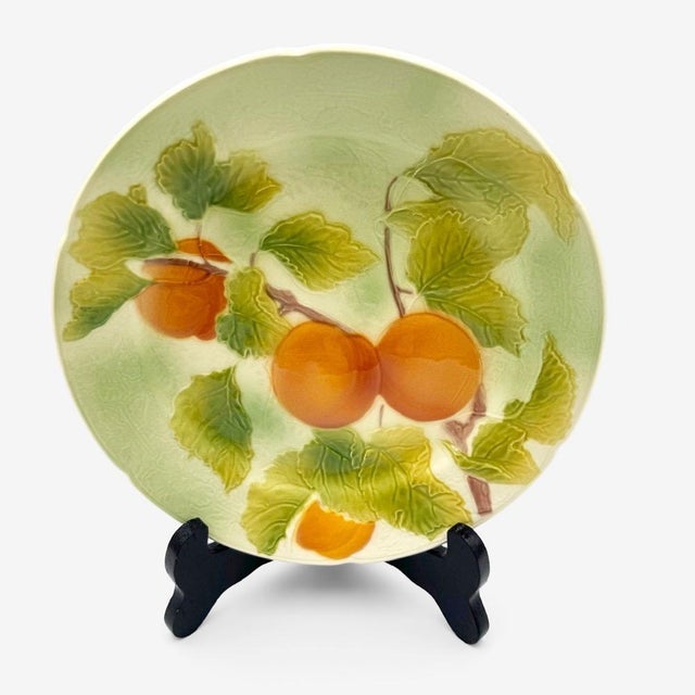 Mid-Century Verger Earthenware Dessert Plates from Saint Clément, 1960s, Set of 4 For Sale - Image 4 of 11
