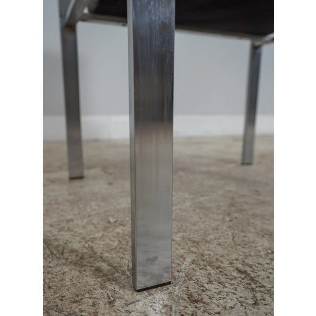 Metal Pair Mid Century Modern Steel Armchairs For Sale - Image 7 of 12