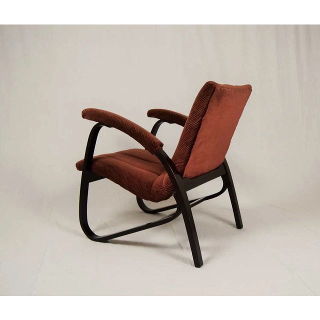 Fabric and Wood Lounge Chair by Jan Vanek, 1930s For Sale - Image 8 of 12