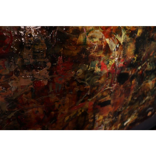 Black Abstract Composition, 2015, Mixed Media on Canvas For Sale - Image 8 of 18