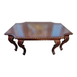 1990s Century Furniture Mahogany Marquetry Chancery Court Coffee Table