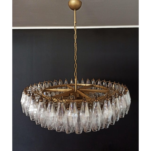 Murano Glass Candelier with 185 Iridescent Glasses, 1990s For Sale - Image 6 of 18