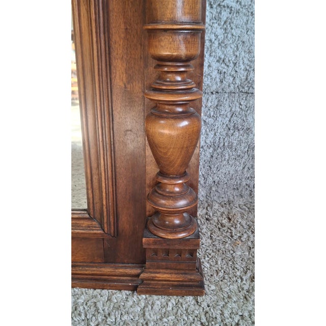 Large 19th Century Louis XVI Carved Wooden Trumeau Mirror For Sale - Image 10 of 12