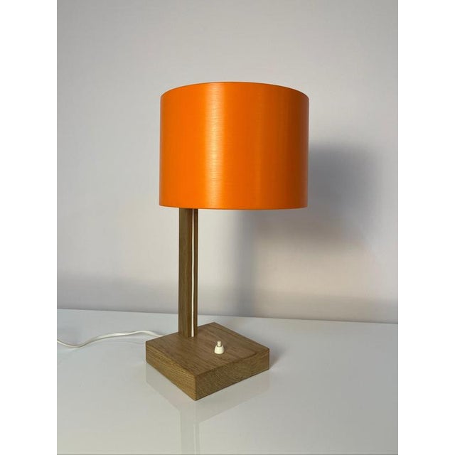 Orange Oak Desk Lamp by Luxus Vittsjö For Sale - Image 11 of 11