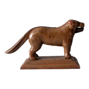 Antique Painted Cast Iron Dog Nutcracker