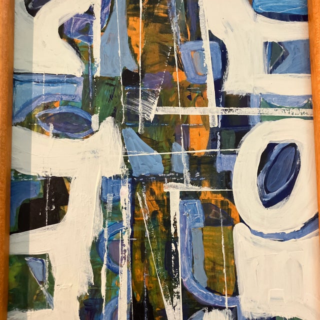 Abstract Contemporary Original Stephen Heigh Abstract Painting “Midnight” For Sale - Image 3 of 4