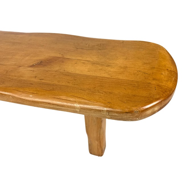 Vintage 1950s Mid-Century Freeform Biomorphic Maple Forme Libre Coffee Table - Van Sciver - Kidney Puddle Boomerang Occasional Tripod Table For Sale - Image 14 of 18