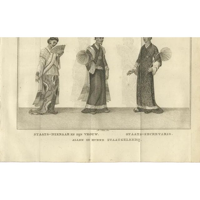 Burmese Official and Wife and Secretary in Ceremonial Dress, 1800, Paper For Sale - Image 4 of 10