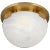 Serein 5.5" Solitaire Flush Mount in Hand-Rubbed Antique Brass with White Strie Glass Designer: AERIN Canopy: 5.5" Round...