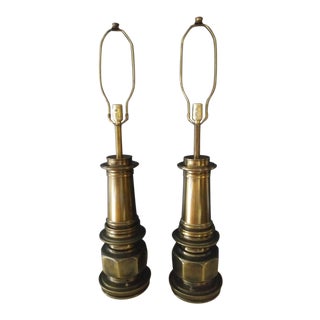 Vintage Brass Lamps by Stiffel - a Pair For Sale