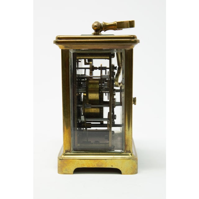 J. Caldwell J. E.Caldwell & Co. Brass Carriage Clock For Sale - Image 4 of 11