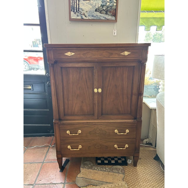 Vintage John Widdicomb Wardrobe Dresser. Seven Drawers. Two Doors opening to four drawers inside. It is in wonderful...