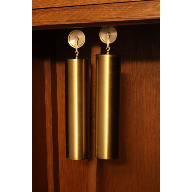 Stickley Mission Collection Oak Tall Case Clock For Sale - Image 9 of 18