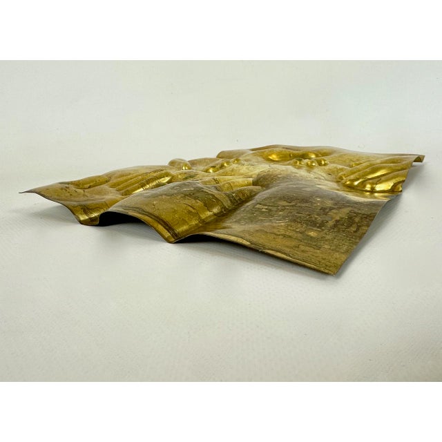 Brass Piura Wall Plaque or Relief attributed to Barbro Bäckström, 1978 For Sale - Image 6 of 11