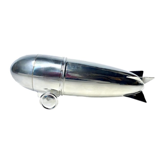 ZEPPELIN SHAKER 40 シルバー 未使用品 Vintage Art Deco Silver Zeppelin Cocktail Shaker | Chairish