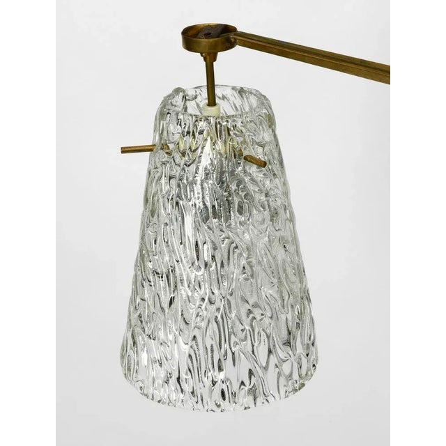 Rupert Nikoll Mid-Century Modern Ceiling Lamp with Three Glass Shades by Rupert Nikoll Vienna, 1950s For Sale - Image 4 of 13