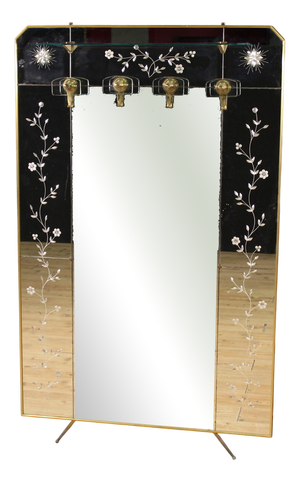 Mid-20th Century Italian Mirrored Coat Rack, 1950s