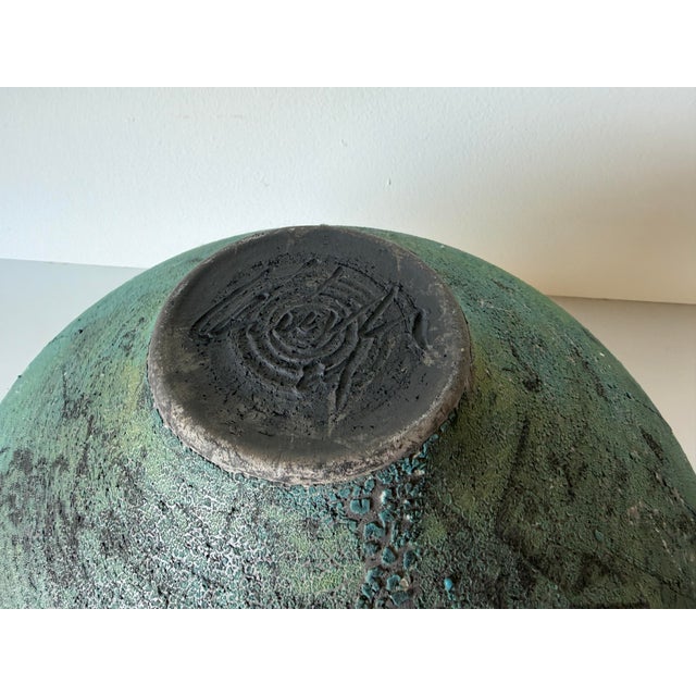 1984 Vintage Signed Raku Studio Pottery Vase For Sale - Image 12 of 12