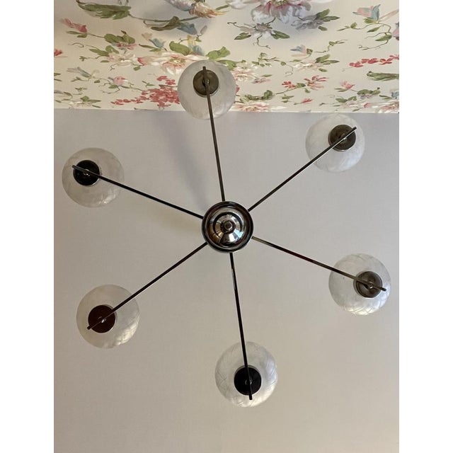 Mid-Century Modern Pendant Lamp in Metal, 1950s For Sale - Image 15 of 18