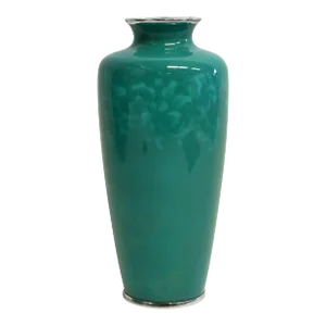 Signed Ando Jubei Japanese Cloisonne Vase 8.5"