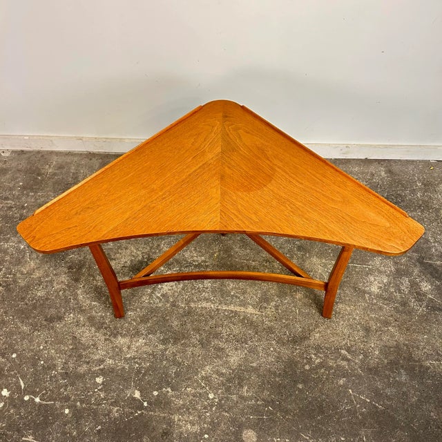 Dunbar Furniture Edward Wormley for Dunbar Walnut Corner Table For Sale - Image 4 of 12