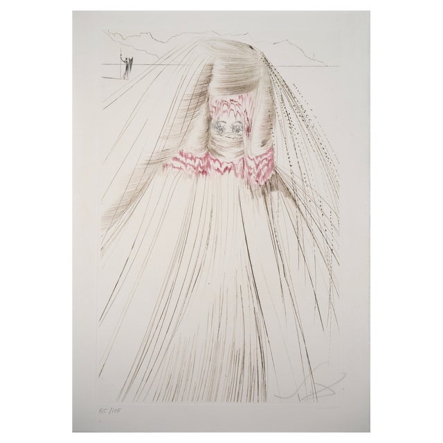 Salvador Dali, La Reine Avait Bliaut de Soie, 1970, Original Etching For Sale