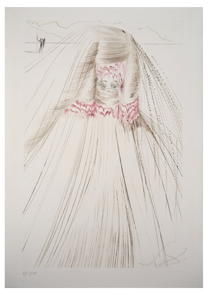 Salvador Dali, La Reine Avait Bliaut de Soie, 1970, Original Etching